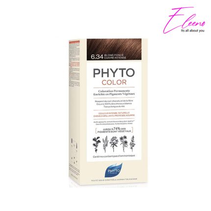 رنگ مو فیتو بلوند مسی تیره 6.34 بدون آمونیاک Phyto 6/34