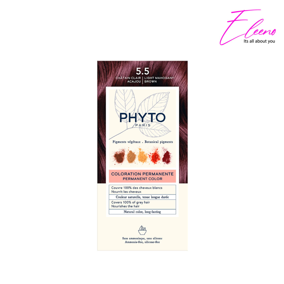 رنگ مو فیتو قهوه‌ای ماهگونی روشن 5.5 بدون آمونیاک 5/5