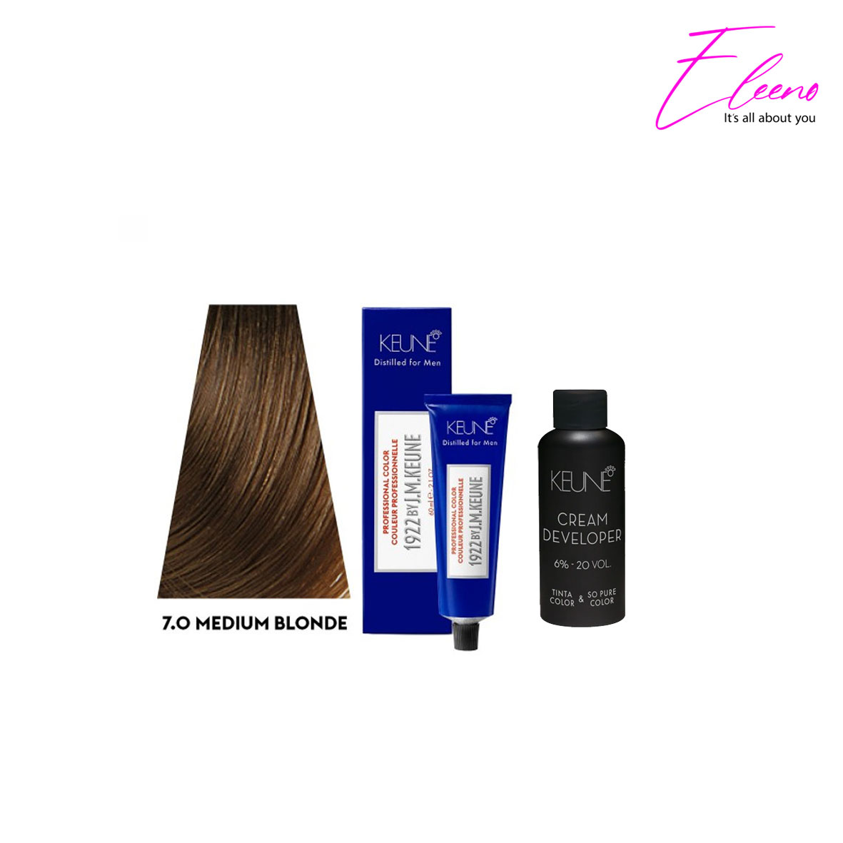رنگ مو مردانه کئون بلوند متوسط شماره 7اکسیدان Keune Hair Colour N7