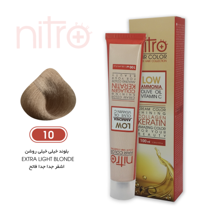 رنگ مو بلوند خیلی خیلی روشن نیترو حاوی کراتین Nitro N10