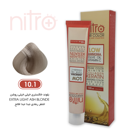 رنگ مو بلوند خاکستری خیلی خیلی روشن نیترو Nitro Color 10.1