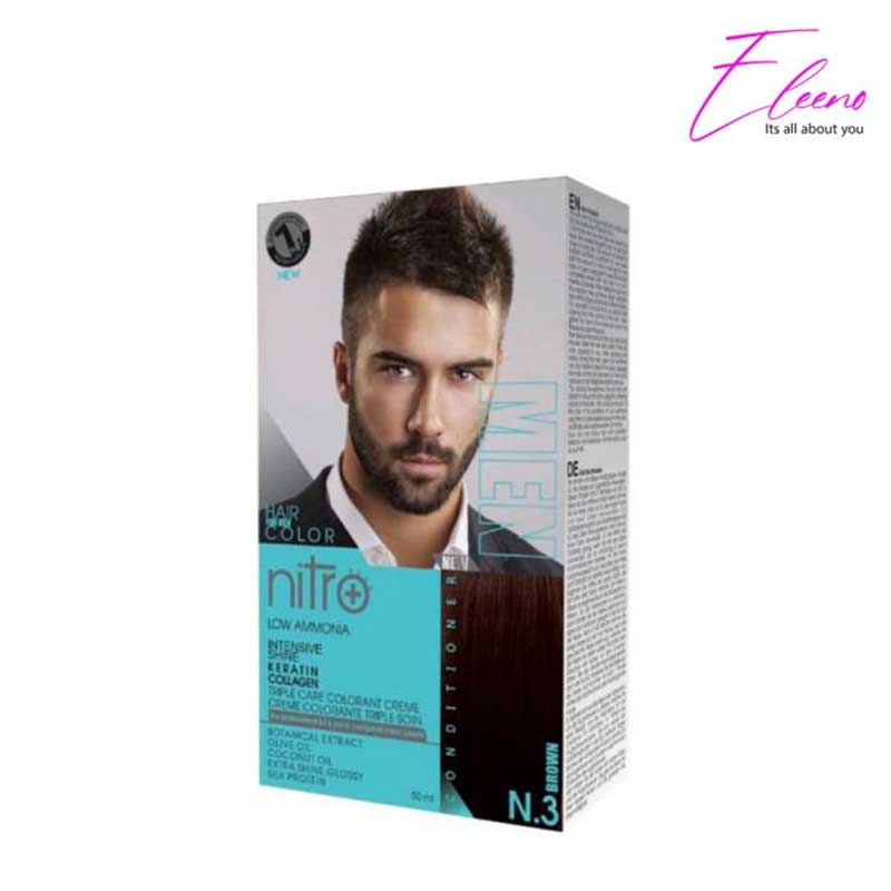 کیت رنگ مو قهوه ای نیترو مردانه Nitro Hair color N3